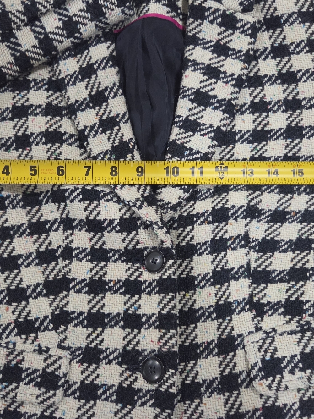 Talbots Black & White Houndstooth Blazer Jacket - Picture 7 of 11